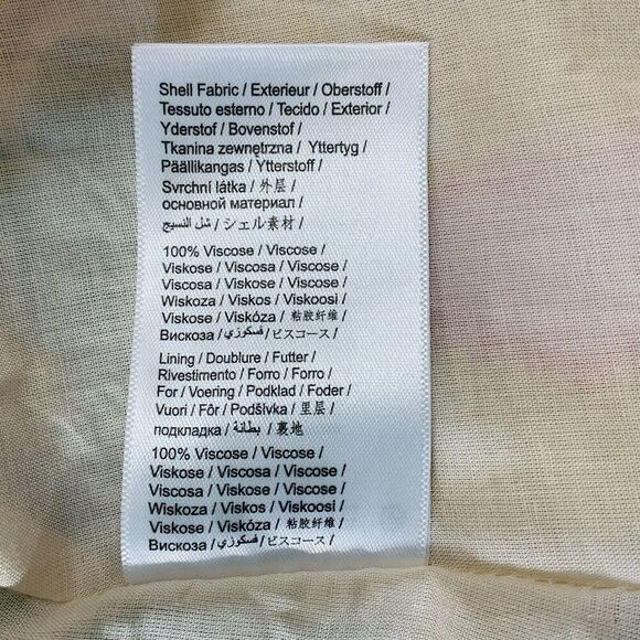 FARM RIO Sunny Daisies Maxi Dress XS Sand Boho Smocked Anthropologie Floral EUC - Picture 10 of 11